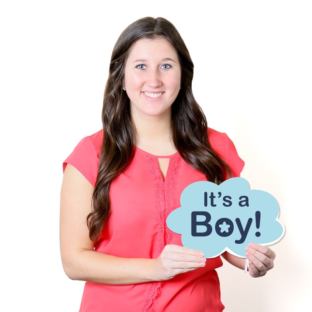 Big Dot of Happiness Boy Special Delivery - Blue 'It's a Boy' Baby Announcement Lawn Decorations - 10-Piece Outdoor Stork Yard Sign Set for Baby Showers, Gender Reveals & Newborn Celebrations