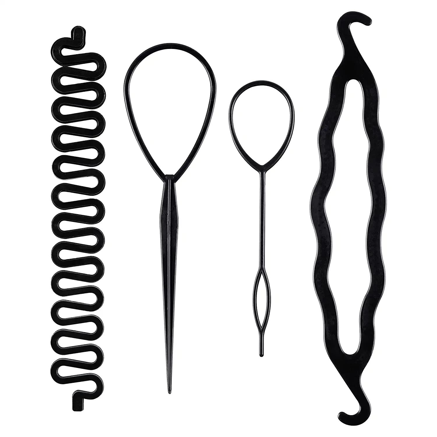 VSAKSH Hair Styling Tool Kit - Hair Loop, Braiding & Updo Ponytail Maker Set for Girls & Women | Perfect for French Braids, Ponytails & Everyday Hairstyles | Great Gift for Hair Enthusiasts