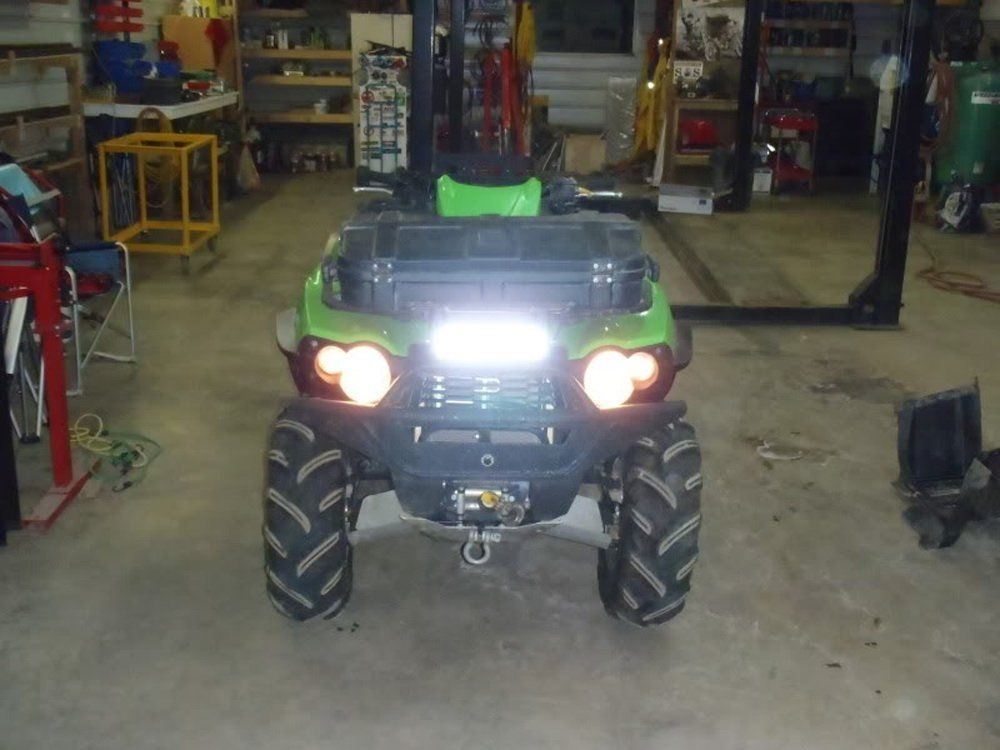 36W 8 LED Light Bar with Universal Handlebar Mount Bracket for ATV UTV Dirt Bike - Off-Road Lighting for Night Riding, Hunting & Trail Adventures