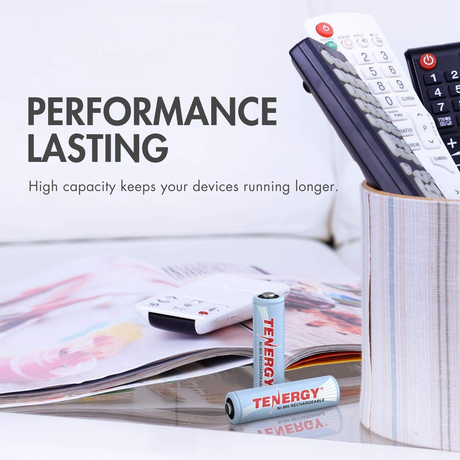 Tenergy 24 Pack 1.2V AA and AAA NiMH Rechargeable Batteries - 12 AA & 12 AAA High Capacity Batteries for Digital Cameras, Wireless Mouse, Remote Controls, Toys and Household Electronics