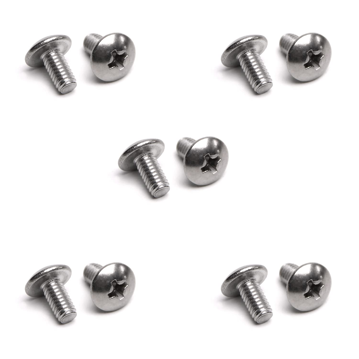 Yinpecly M4x8mm Phillips Round Head Machine Screws - Fully Threaded Heavy Duty Bolts (10Pcs) for Furniture Assembly, Electronics Repair & DIY Projects