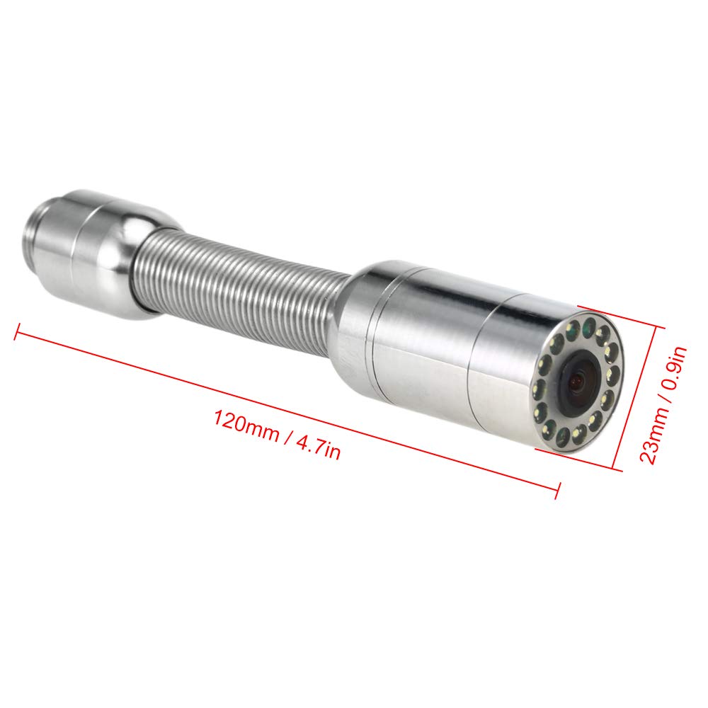 Lixada 23mm Sewer Pipe Inspection Camera Head Replacement - Drain Pipeline Camera for Plumbing & Sewer Line Maintenance (Ideal for Homeowners & Professional Plumbers)