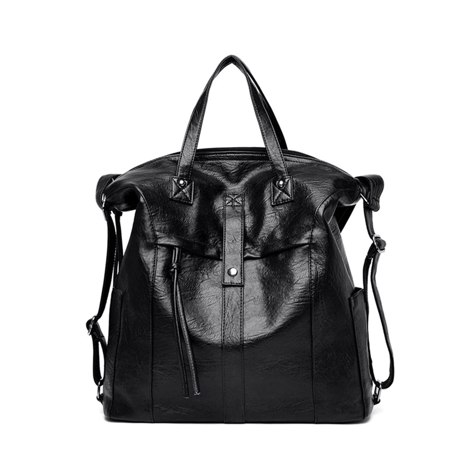 Luxury Women's PU Leather Tote Bag - Large Capacity Casual Shoulder Bag for Women (Black, 36x15x39cm) | Perfect for Work, Travel & Everyday Use