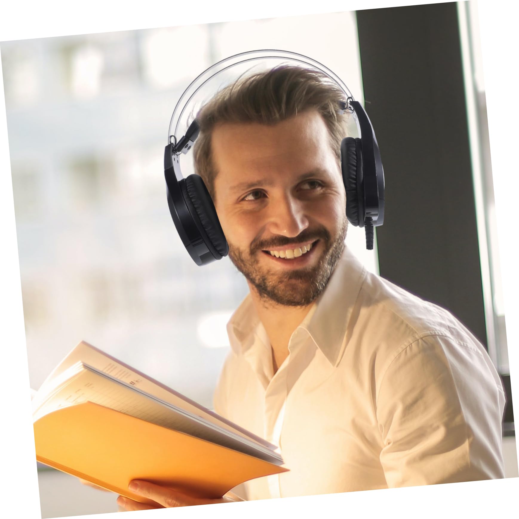Hemobllo Gaming Headset with Microphone - Lightweight Over-Ear Headphones, Noise Cancelling & Breathable Cushions for PC, PS4, Xbox - Perfect for Long Gaming Sessions & Online Meetings