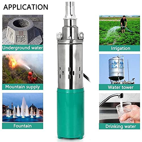 12V DC 45m Deep Well Submersible Pump - 180W High Power Solar Water Pump for Garden, Home & Agricultural Irrigation | Durable & Efficient Circulating Pump for Solar Systems, Ponds, and Livestock Watering