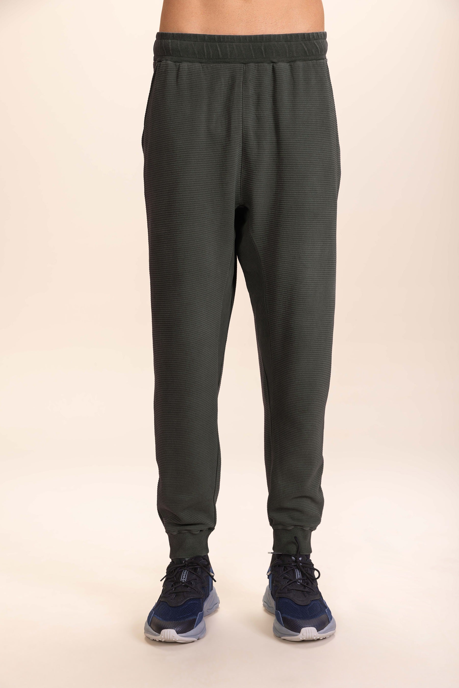 Ribbed Washed Men's Casual Pants - Comfortable Stretch Trousers for Everyday Wear, Office & Outdoor Activities