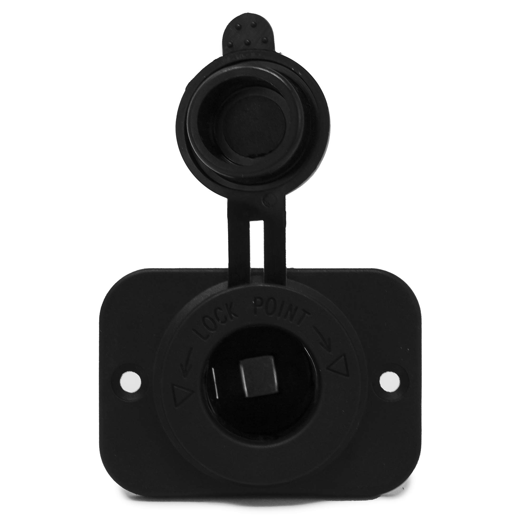 Five Oceans Waterproof 12V Cigarette Lighter Socket Panel - Marine & Automotive Power Outlet for Boats, RVs, Trucks & Outdoor Adventures