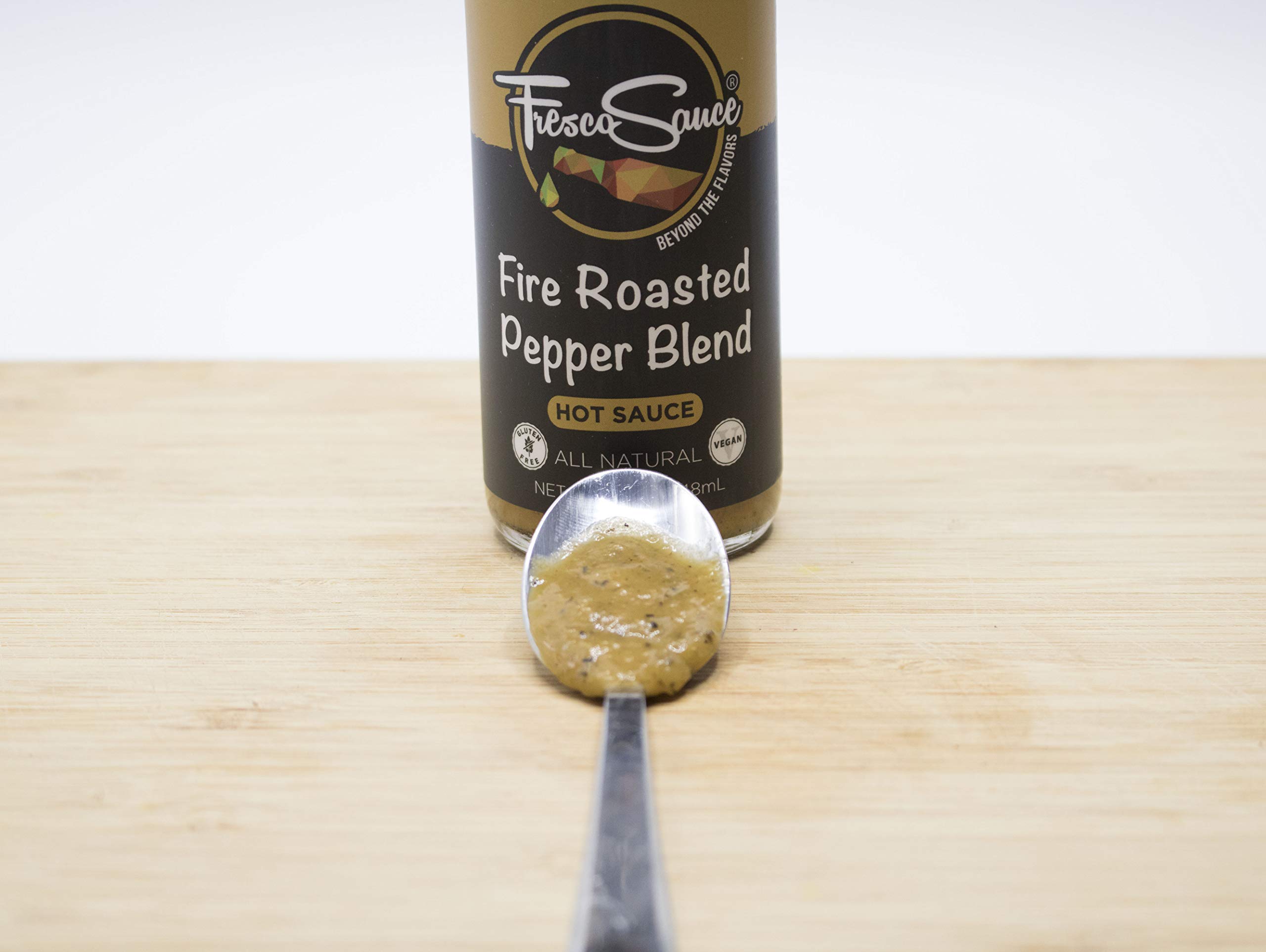 Fire Roasted Pepper Hot Sauce Combo - Chipotle & Habanero - All Natural Vegan Gluten Free Hot Sauce Variety Pack (2 x 5 fl oz) - Perfect for Tacos, Wings, Burgers & BBQ