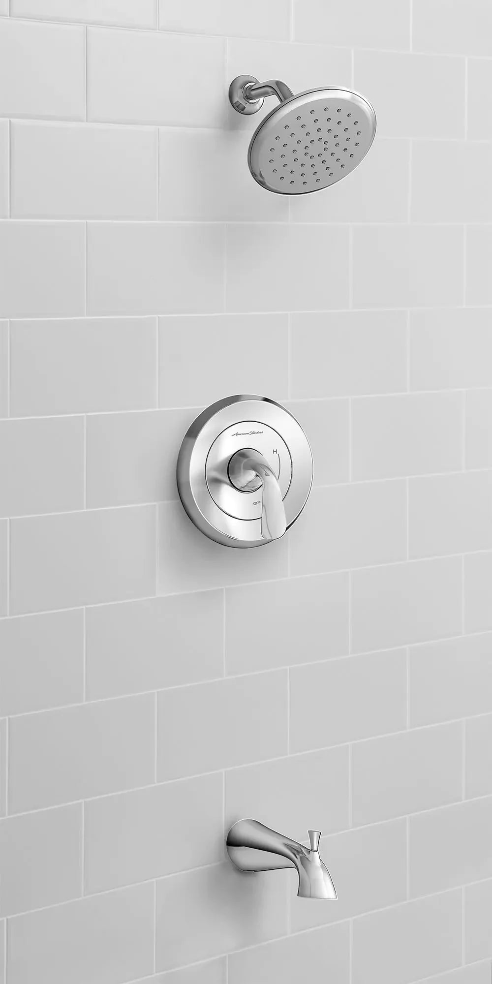 Fluent 1.8 GPM Water Saving Shower Trim Kit with Double Ceramic Pressure Balance Cartridge & Lever Handle - Perfect for Bathroom Renovation & Water Conservation
