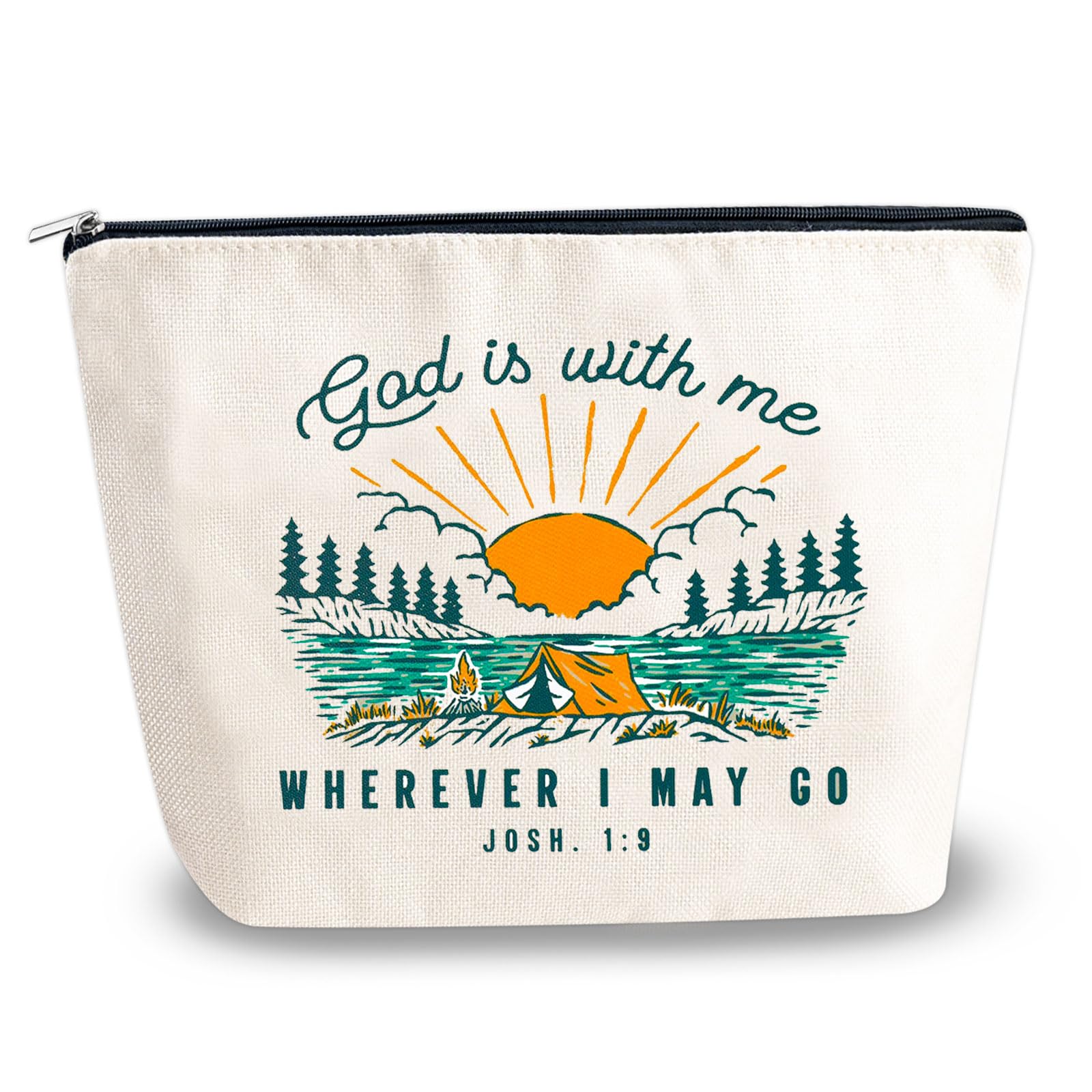 Christian Inspirational Makeup Cosmetic Bag for Women - Religious Bible Verse Gift for Her, Mom, Friends - Perfect for Birthday, Thanksgiving, Mother's Day & Christmas
