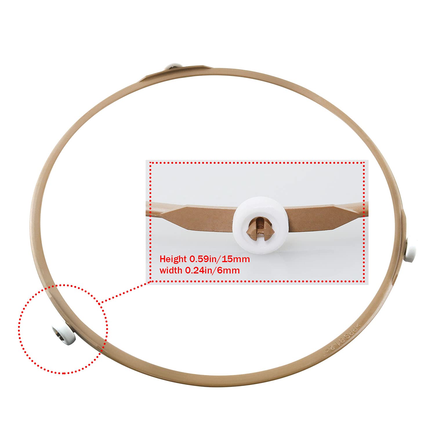22cm Microwave Turntable Ring - Glass Plate Roller Support Wheel for Microwave Oven - Perfect for Smooth Rotation & Easy Cleaning