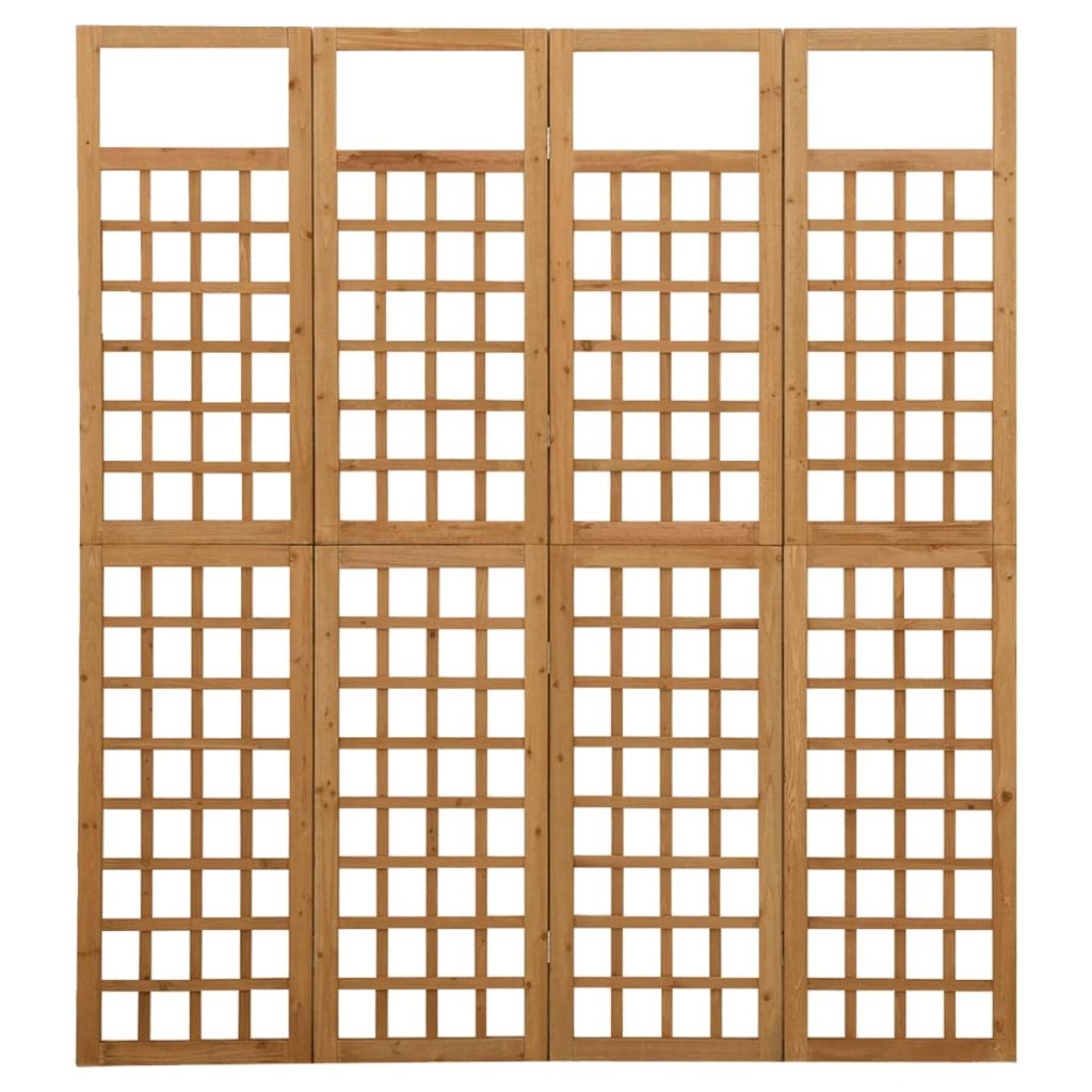 CHARMMA 4-Panel Wooden Room Divider - 63.4