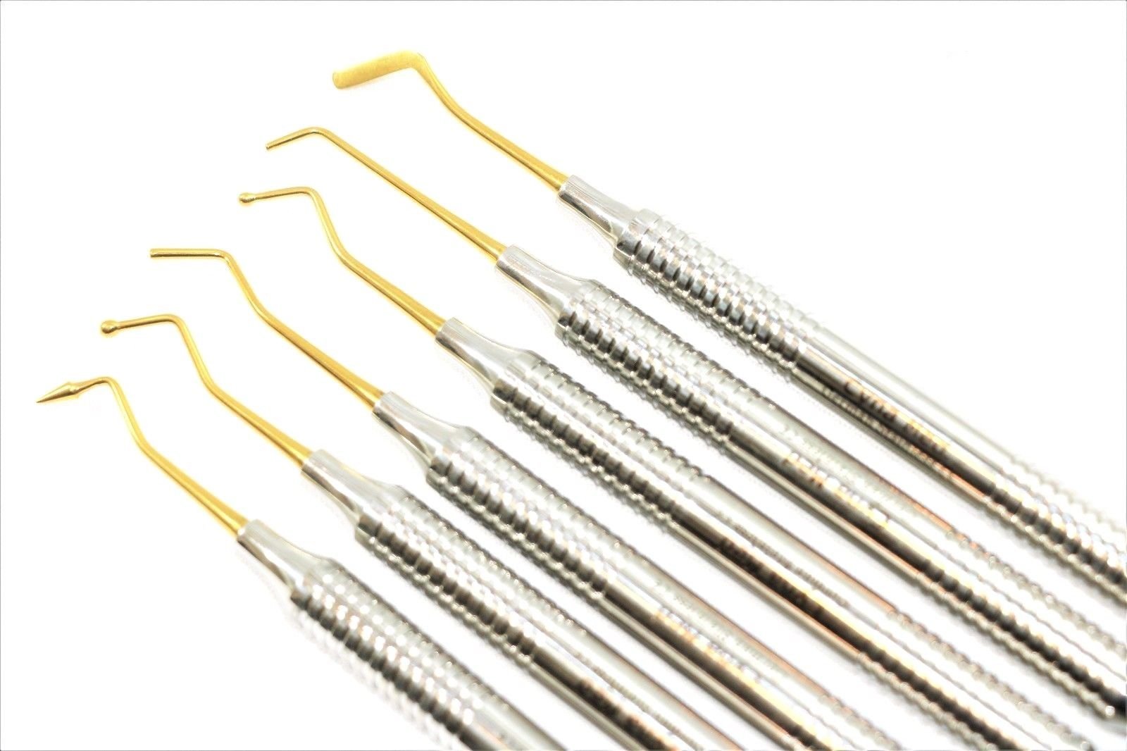 Premium Titanium-Coated German Dental Instruments Set - 6PCS Composite Separating Filling Probe Spatula Scaler for Professional Dentists & Dental Clinics | Ideal for Restorative Procedures, Cavity Prep & Cosmetic Dentistry