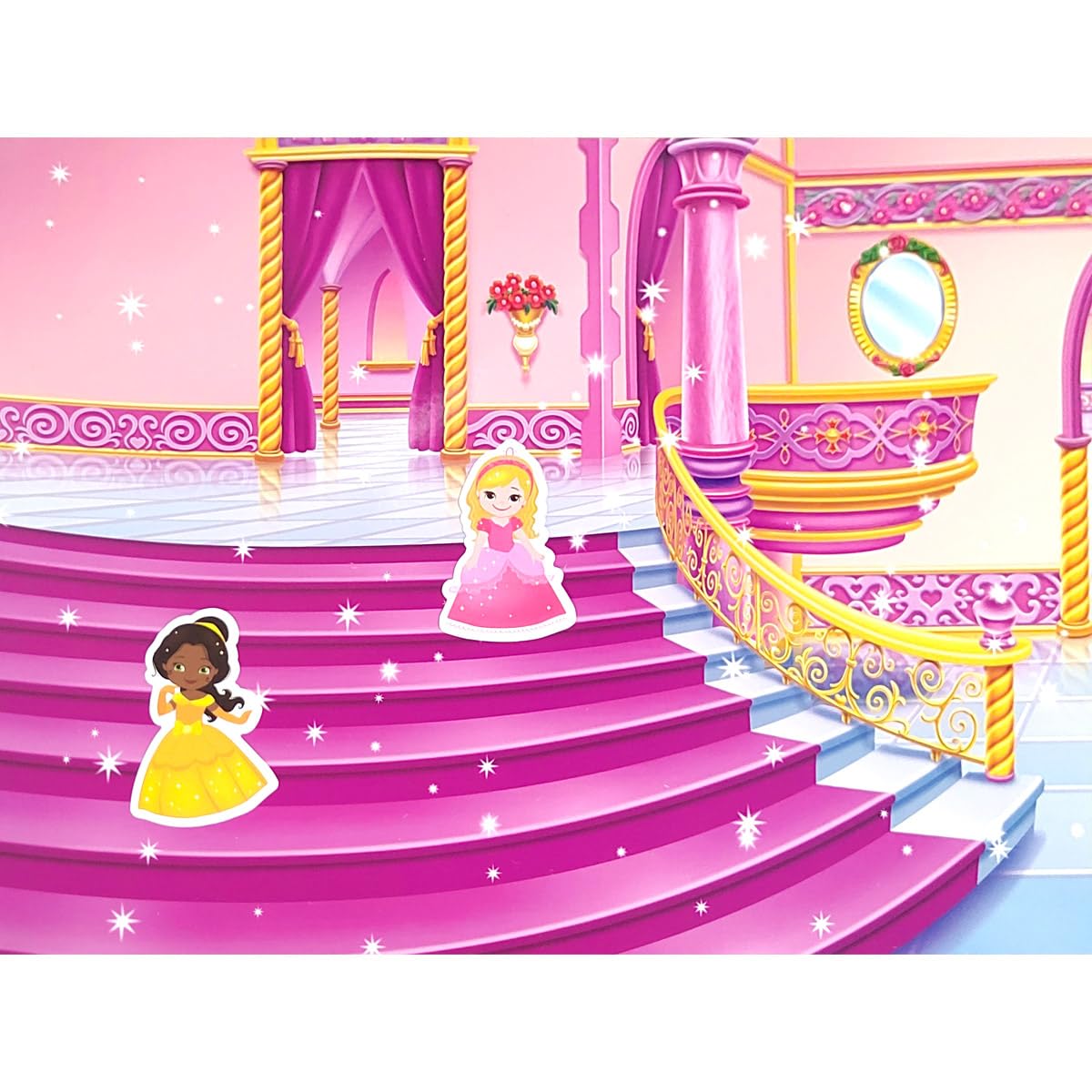 Reusable 3D Puffy Princess & Mermaid Stickers for Kids - 360+ Stickers with Activity Pad, 25 Sheets Dress-Up Fun | Perfect for Girls' Travel, Birthday Parties & Creative Play