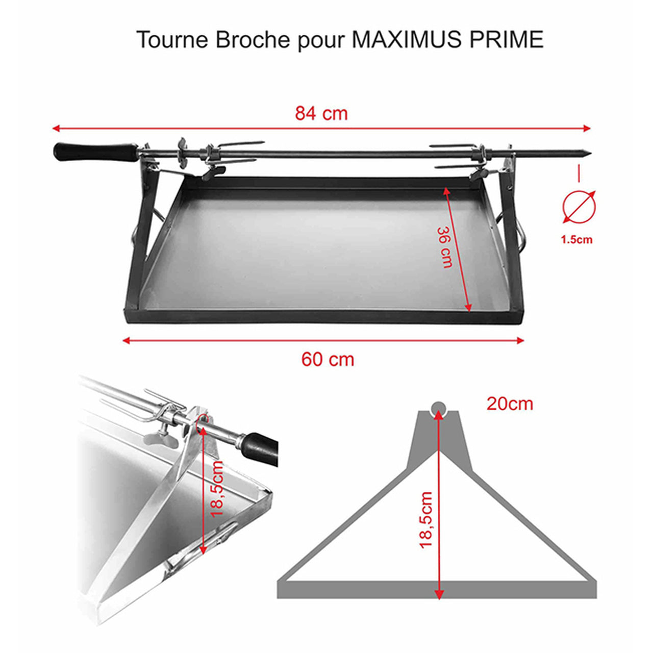 Premium Stainless Steel Rotisserie Spit for Grilling & Roasting – Perfect for BBQ, Camping, and Outdoor Cooking
