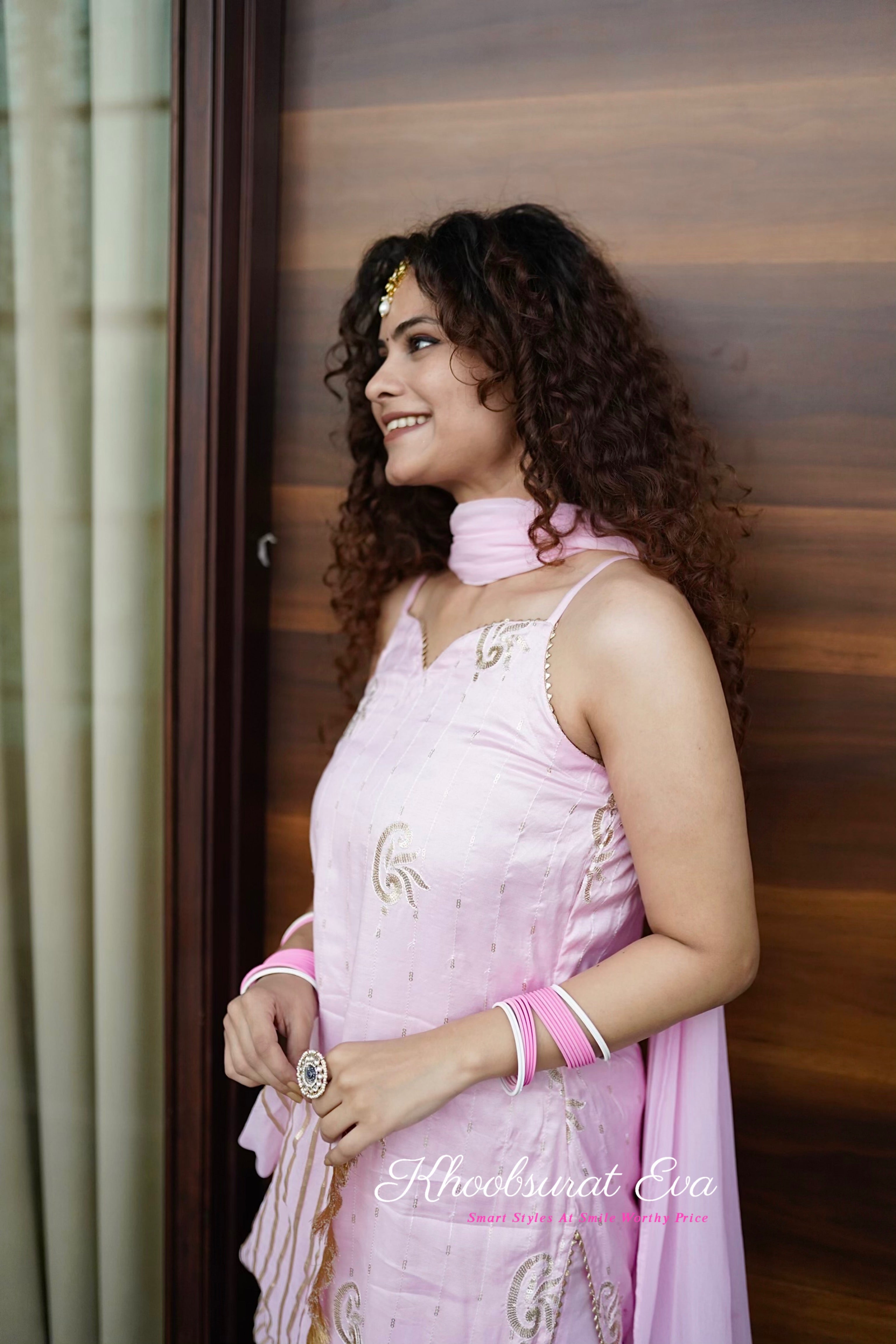 Elegant Pastel Pink Sharara Set for Women - Comfortable & Stylish Ethnic Outfit for Weddings, Parties & Festive Occasions