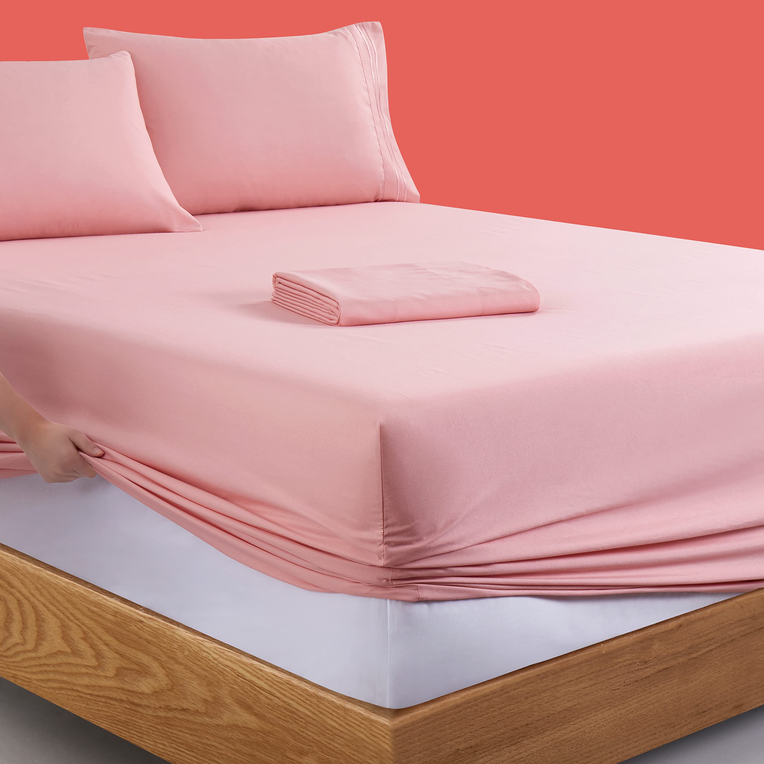 Luxury 1800 Thread Count King Size Sheets Set - Extra Deep Pocket 18-24