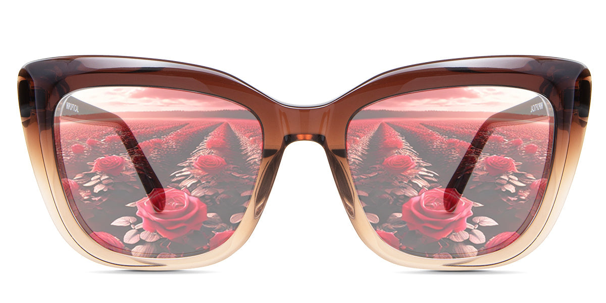 LESA Women's Prescription Tinted Glasses - Stylish & UV Protection for Reading, Driving & Outdoor Activities