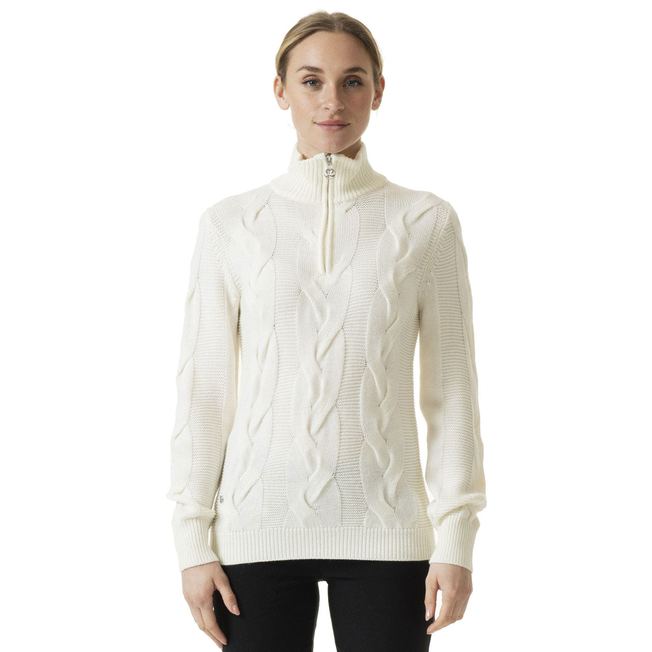 Women's 1/2 Zip Golf Sweater - Breathable & Stretchable Daily Sports Pullover for Golfing, Running & Outdoor Activities