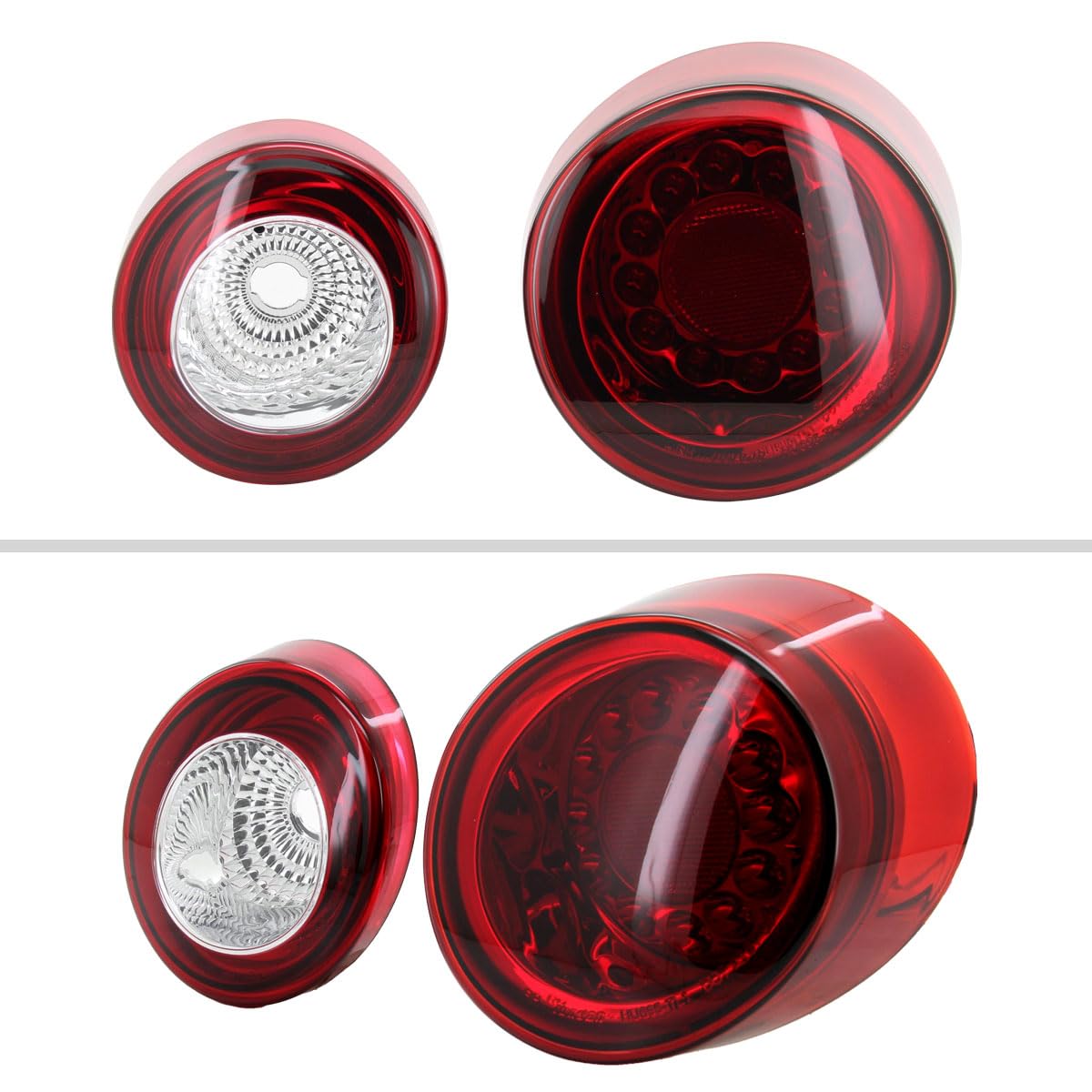 Chevy Cobalt 2005-2010 LED Tail Lights - Red/Clear Brake Lamps Pair for 2-Door Coupe | Enhanced Visibility & Style for Night Driving & Car Shows