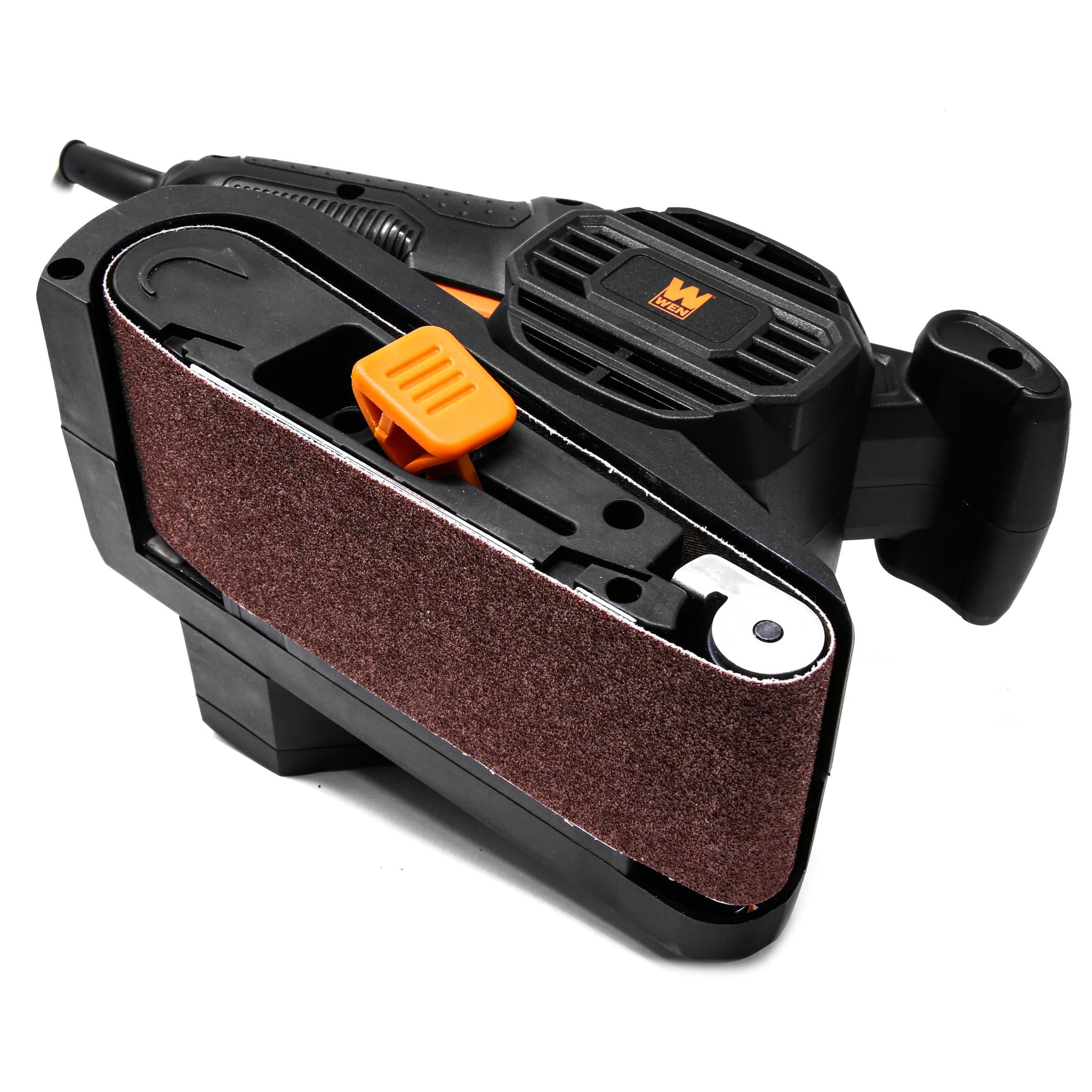 WEN HB6319 6.3 Amp 3x18 Inch Handheld Portable Belt Sander - Powerful Woodworking Tool for Sanding Floors, Furniture & DIY Projects