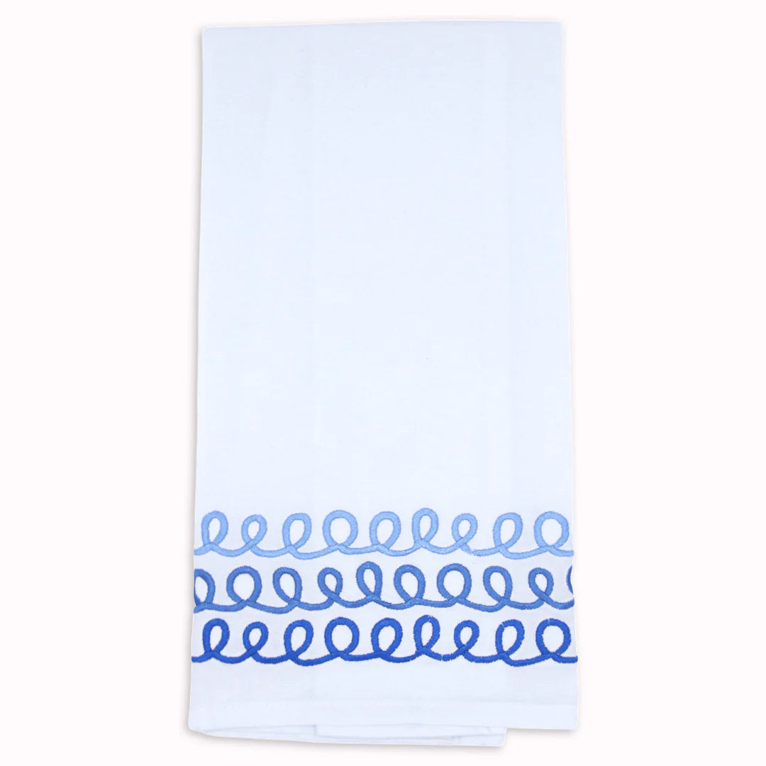 Lynen 50 Shades of Blue Tea Towel - Premium Cotton Kitchen Towel for Drying Dishes, Cleaning & Decor - Perfect for Cooking, Baking & Home Decor