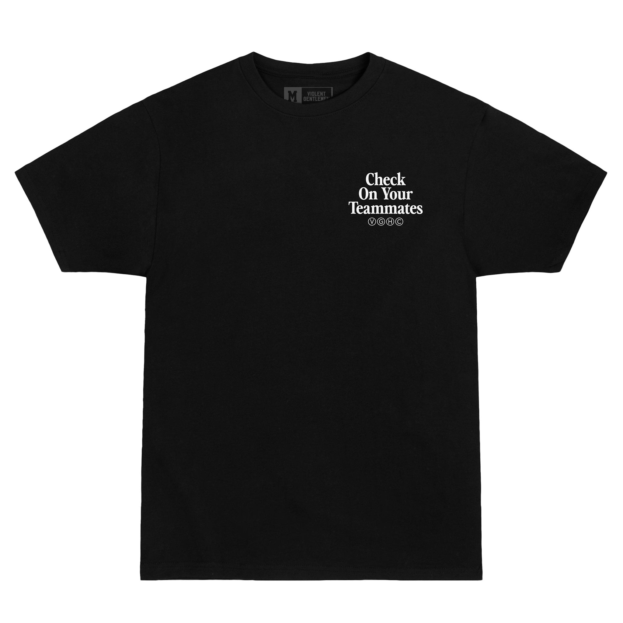Check On Your Teammates Premium Cotton T-Shirt - Soft & Comfortable Crewneck Tee for Sports Teams, Work Groups & Casual Wear