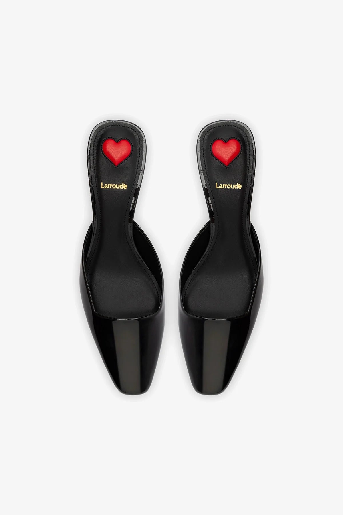 Amal Mule Shoes for Women - Black Patent Leather Slip-On Loafers - Comfortable Casual & Office Wear for Everyday Use