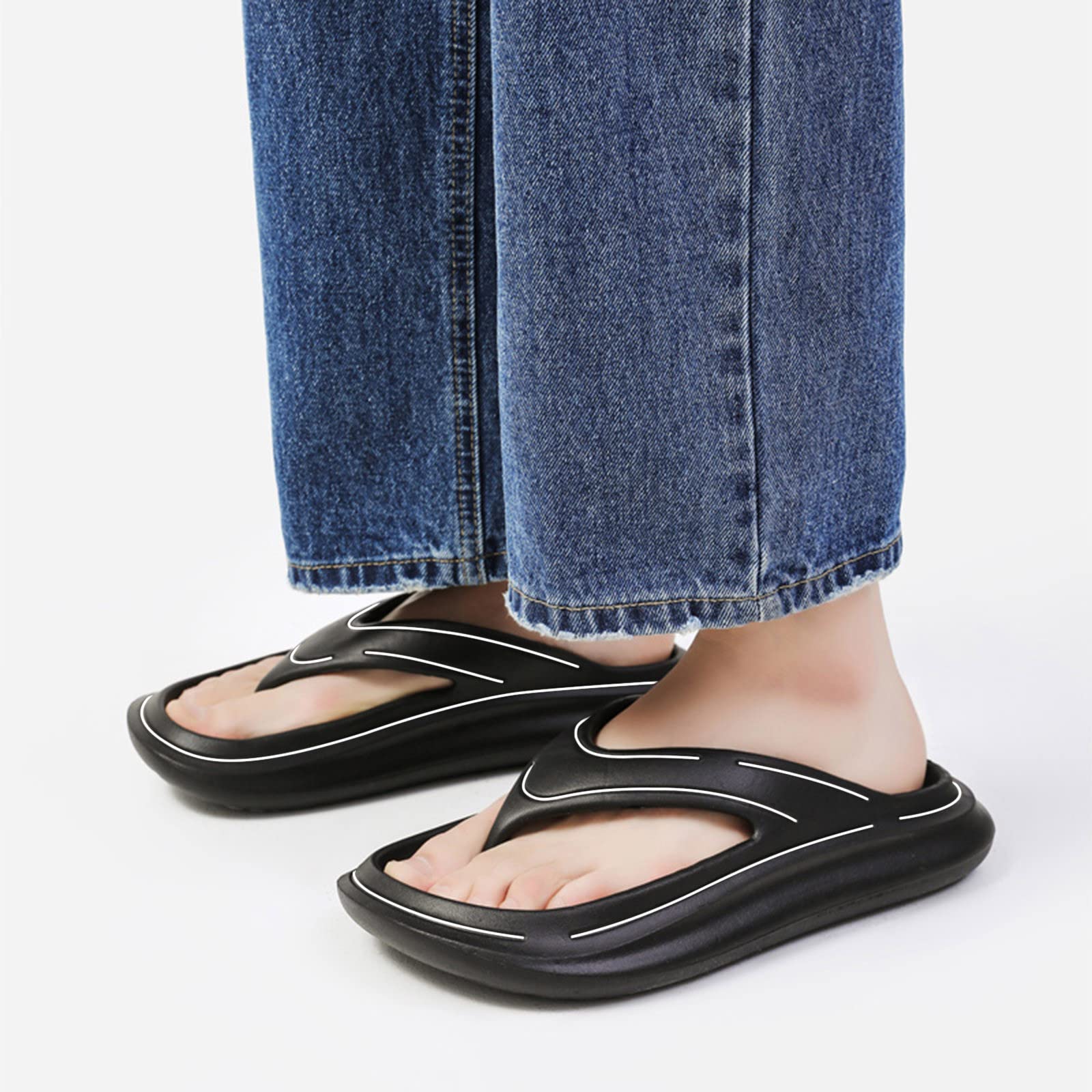 **Orthopedic Flip Flop Sandals for Women & Men – Arch Support Slip-On Slides, Comfortable Platform Beach Shoes for Couples – Perfect for Walking, Travel & Summer Vacations**