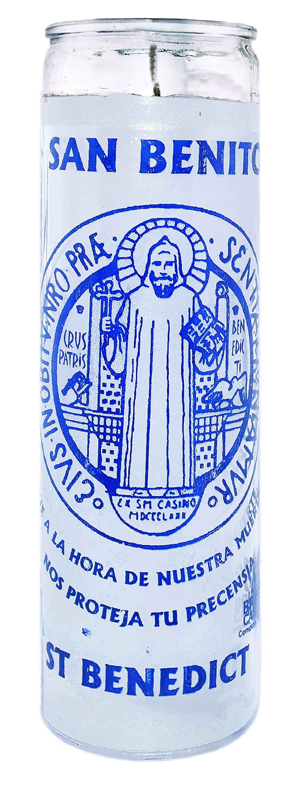 6 PCS Unscented White Veladoras Candles - St. Benedict San Benito Blanco - 120 Hours Burn Time - Perfect for Prayer, Meditation & Home Decoration