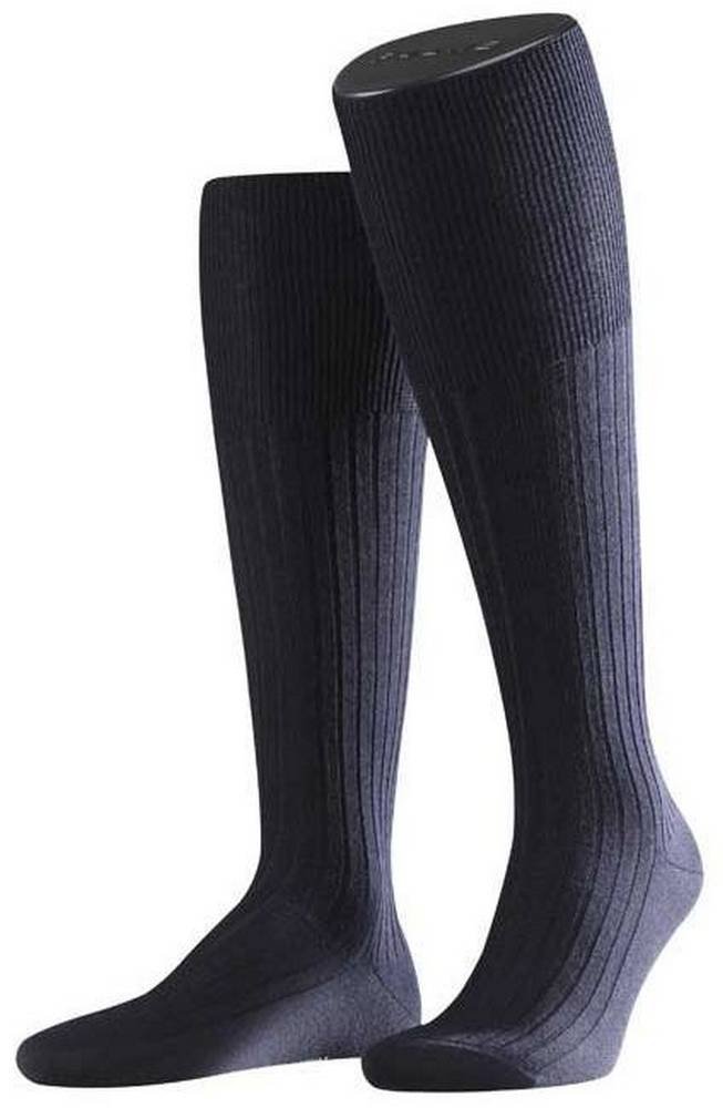 Falke Men's Bristol Knee High Socks - Dark Navy Blue Compression Socks for Running, Hiking & Work - Premium Comfort & Support