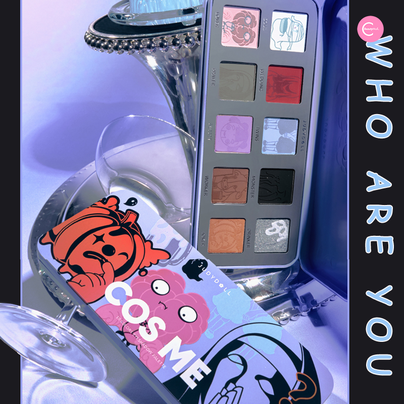 Judydoll Halloween Limited Edition 10-Color Eyeshadow Palette - Vibrant Pigmented Makeup for Party, Cosplay & Special Occasions