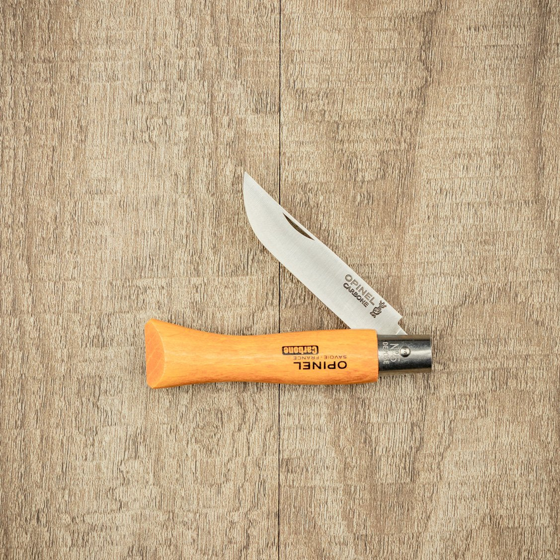 Opinel No.05 Carbon Steel Folding Pocket Knife - Compact & Sharp EDC Knife for Camping, Hiking & Outdoor Adventures
