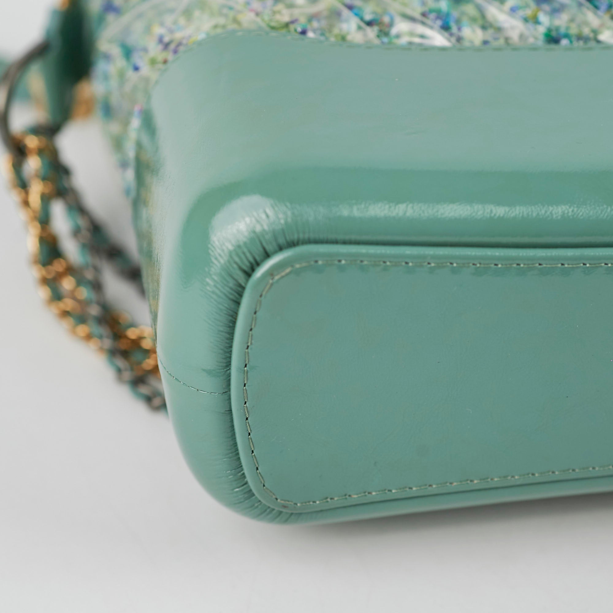 Chanel Medium Gabrielle Green Tweed/PVC Handbag Series 25 - Luxury Designer Shoulder Bag for Women, Perfect for Parties, Work & Everyday Use