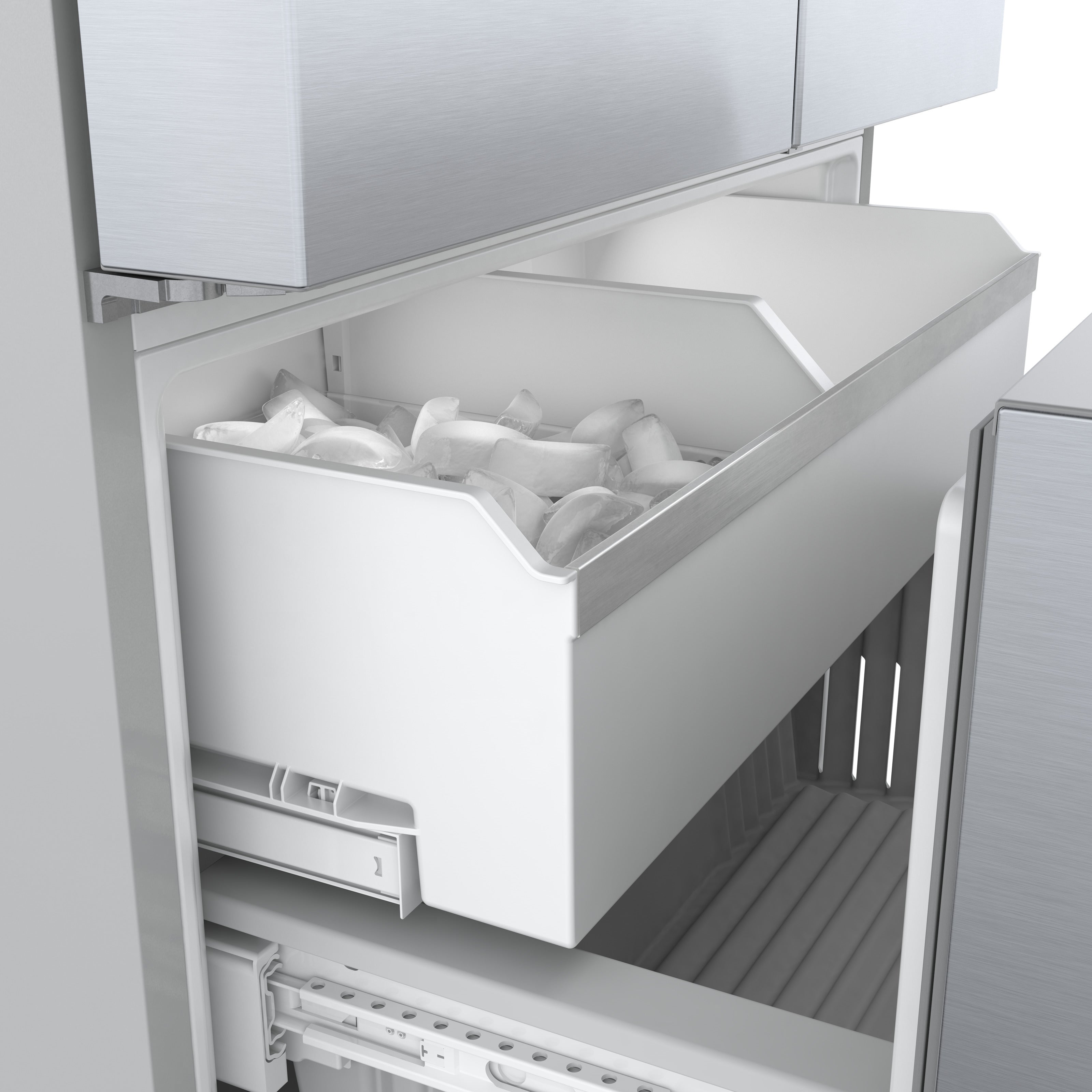Bosch 36-Inch Counter Depth French Door Refrigerator - 21.6 Cu.Ft Stainless Steel Smart Fridge with FlexBar & Home Connect (B36CD50SNS) - Perfect for Modern Kitchens & Open-Concept Homes
