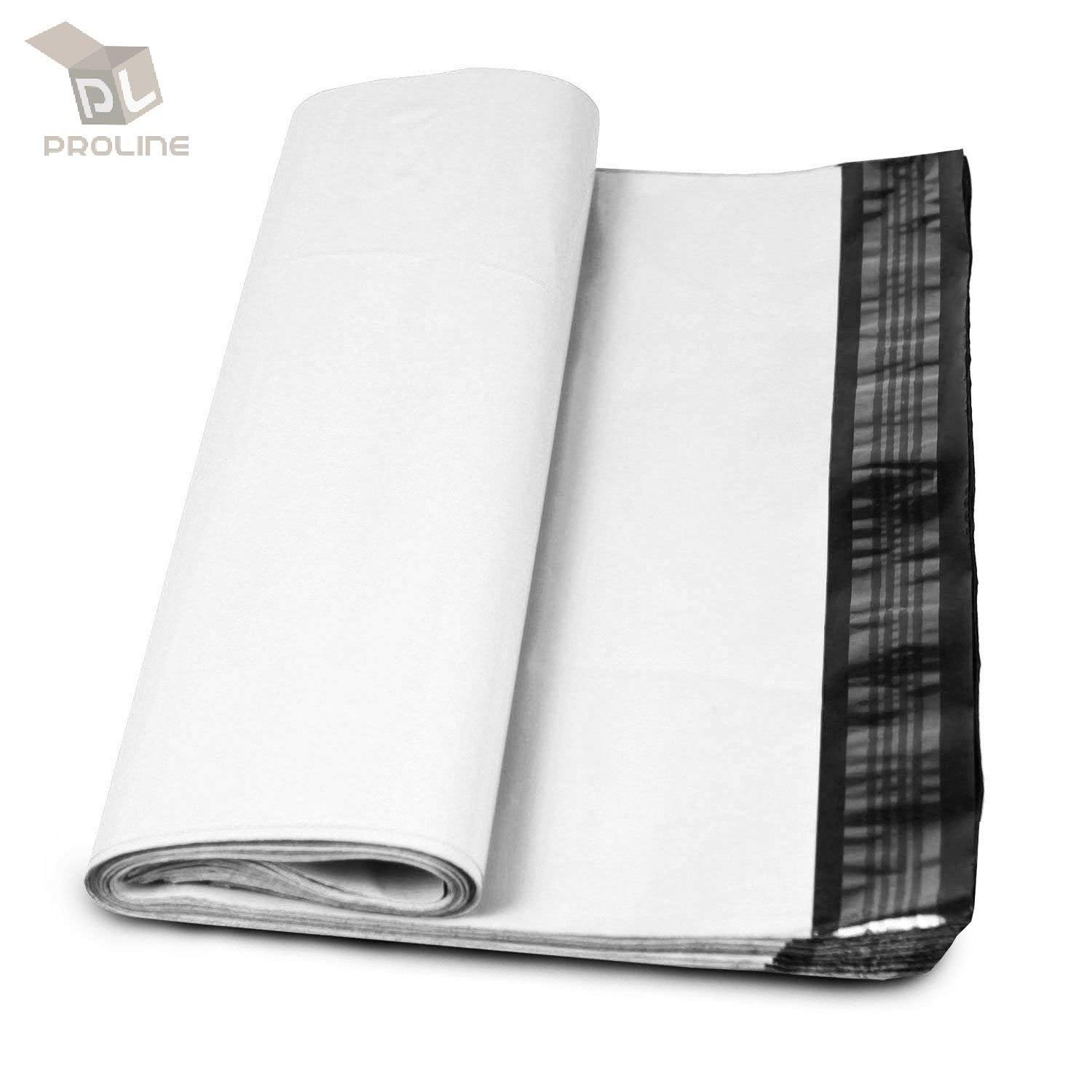 19x24 Inch White Poly Mailers - Self-Sealing Plastic Shipping Envelopes (2.5 Mil Thickness) - 1000 Pack | ProLine Packaging Supplies for Ecommerce, Amazon FBA & USPS Shipping