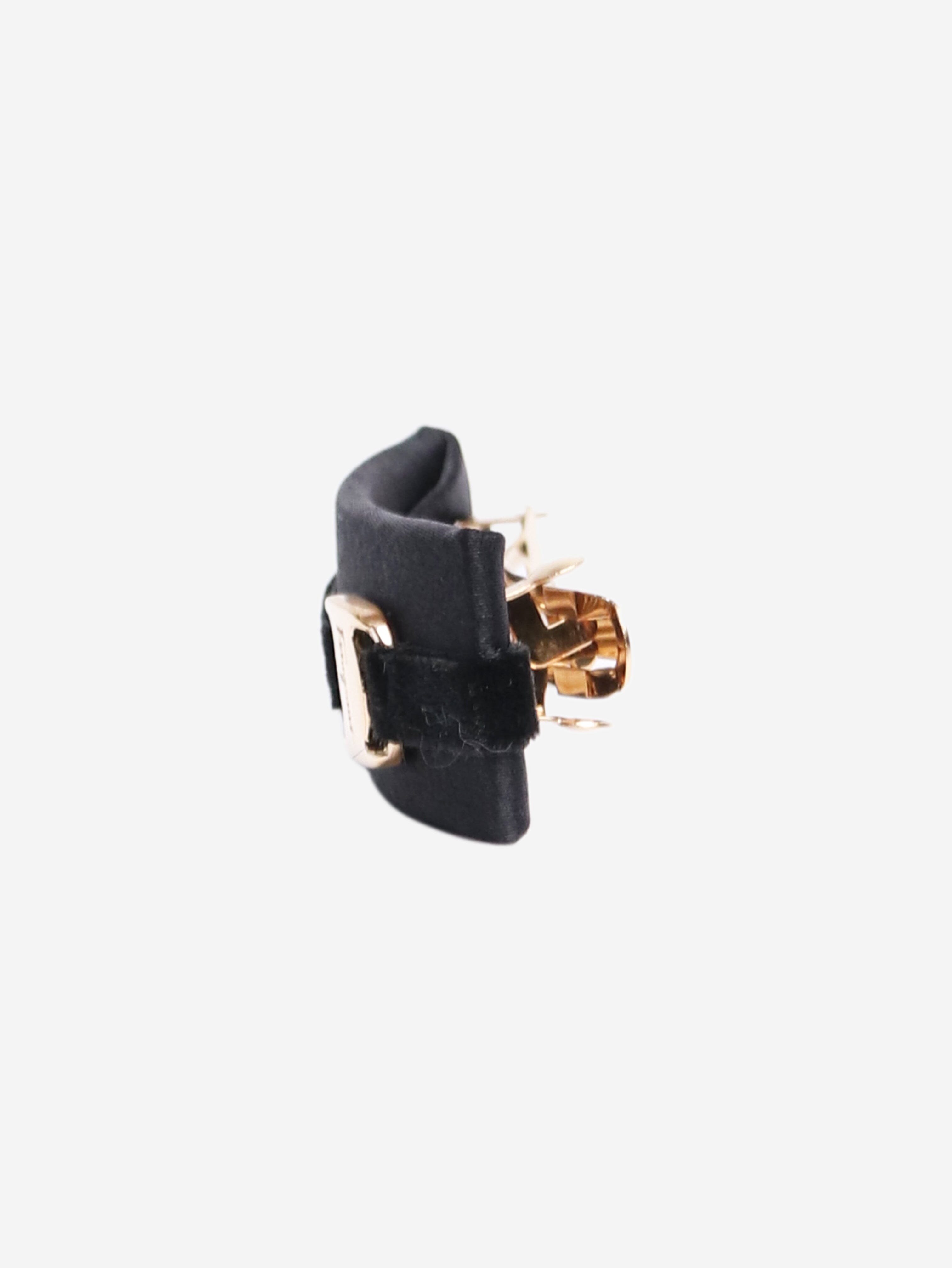 Salvatore Ferragamo Black Hair Clip 4B37 - Luxury Hair Accessory for Women, Perfect for Parties, Weddings & Everyday Elegance