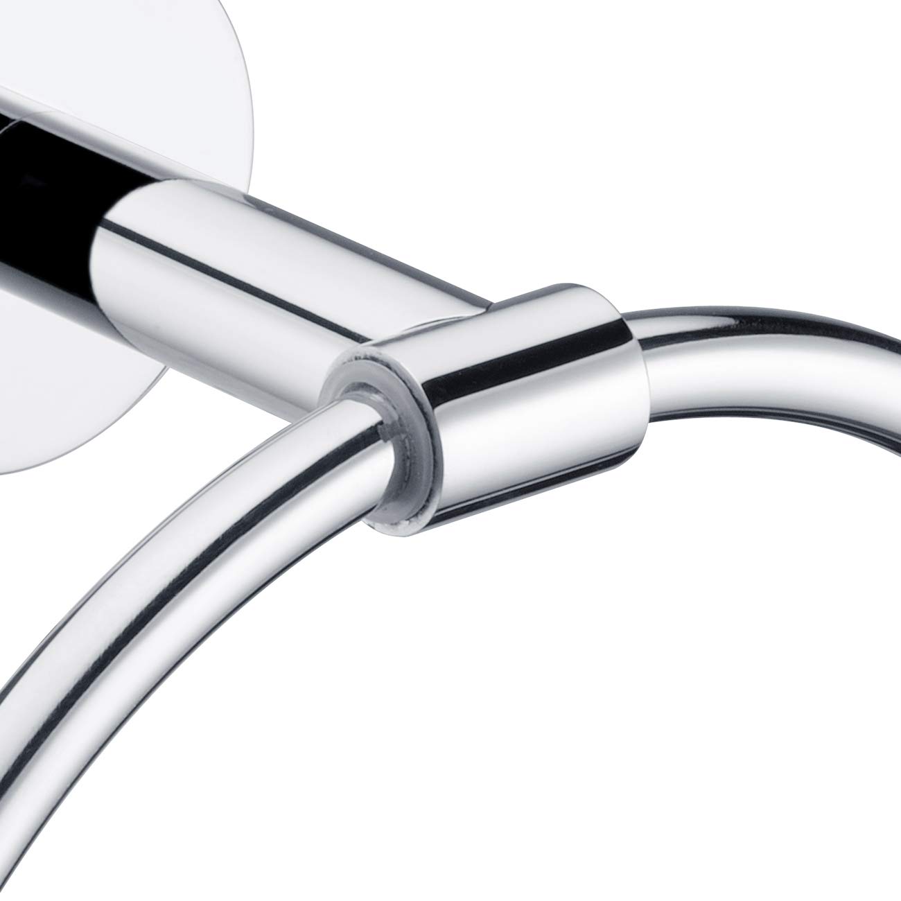 Premium SUS 304 Stainless Steel Bath Towel Ring - Wall Mounted Hand Towel Holder with Polished Finish for Bathroom (D100-CH) - Perfect for Spa, Hotel & Home Decor