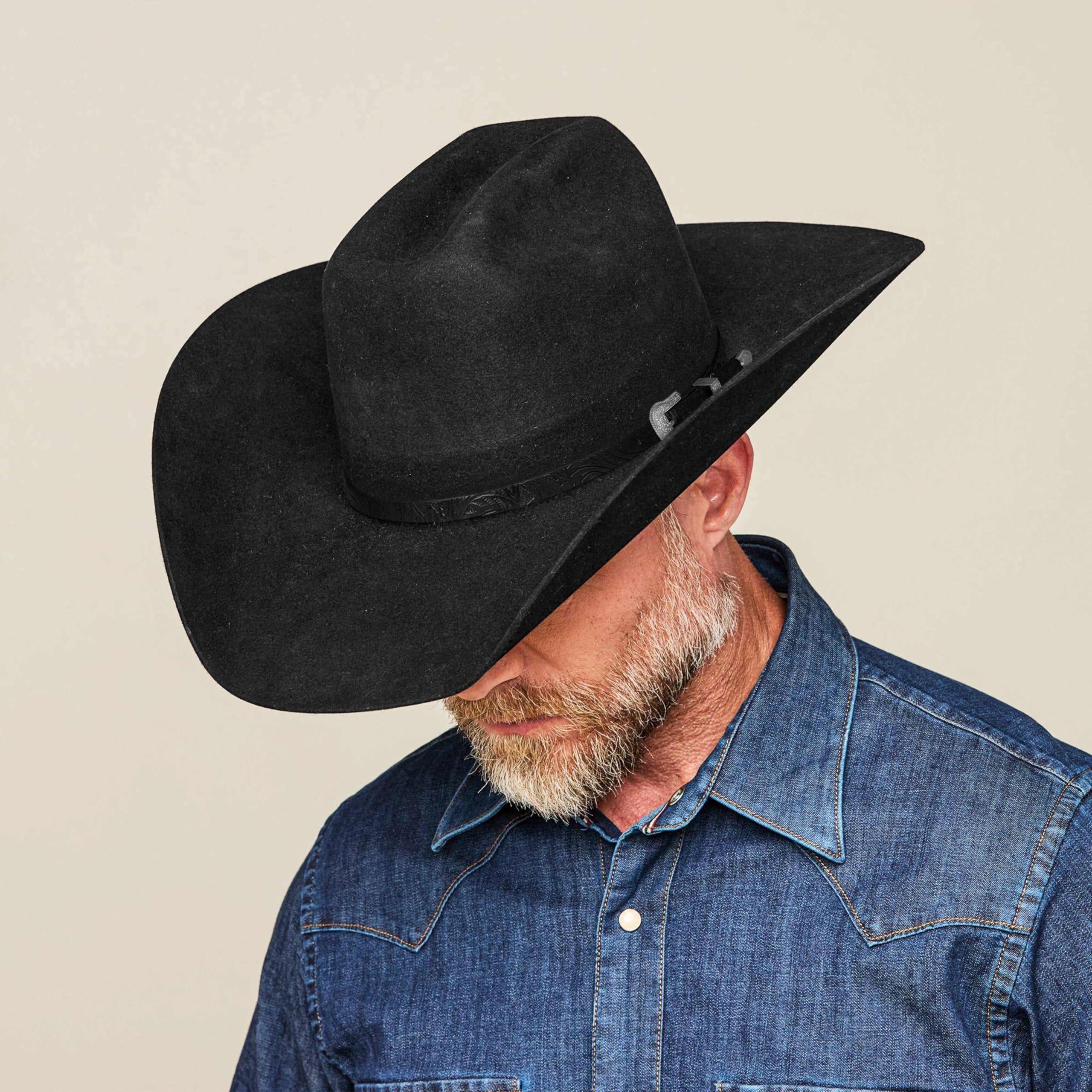 Keilin Adjustable Leather Hat Bands for Cowboy Hats, Fedoras & Straw Hats - Western Scalloped Design for Men & Women | Perfect for Rodeos, Country Music Festivals & Outdoor Adventures