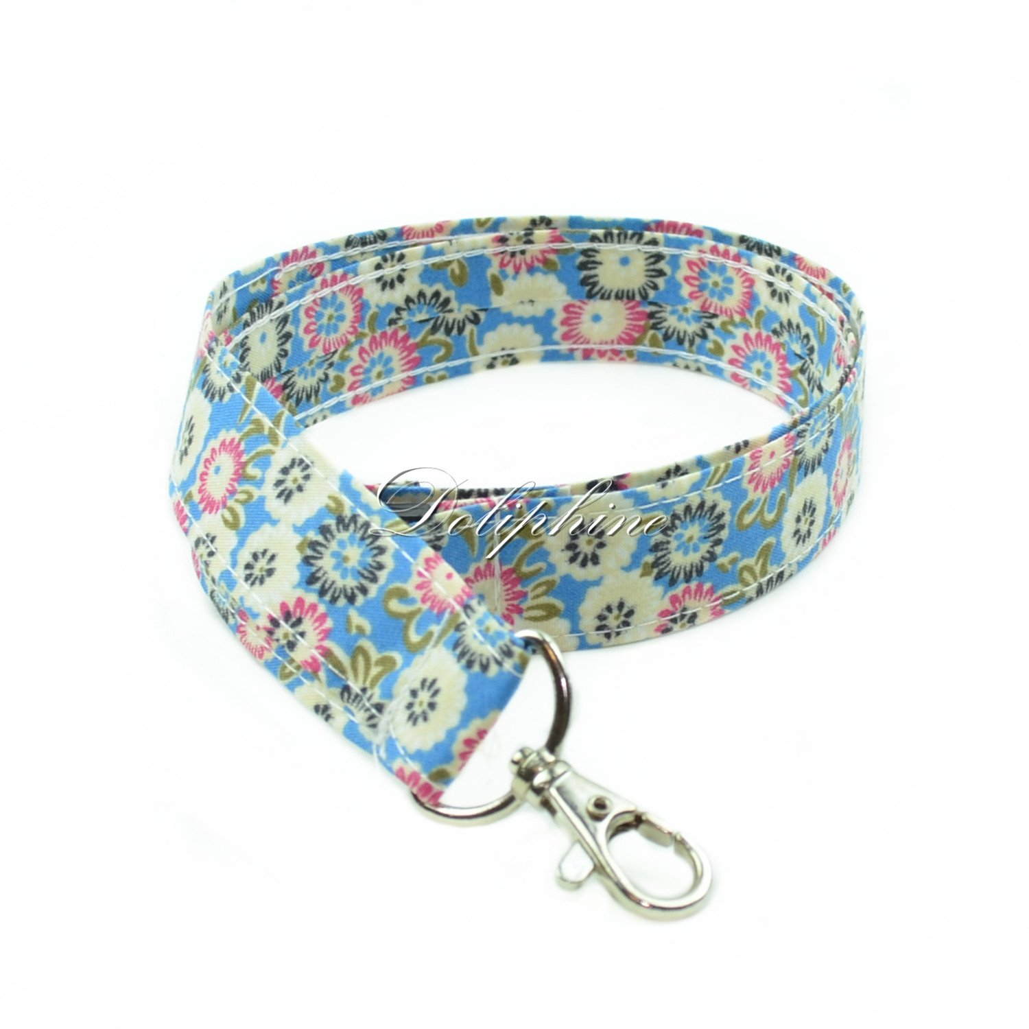 Floral Fabric Breakaway Lanyard with ID Badge Holder - Adjustable Keychain for Phone, Keys & USB Drive - Perfect for Office, School, Events & Work Safety