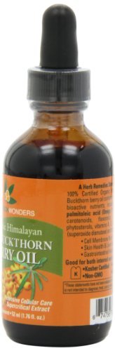 100% Certified Organic Sea Buckthorn Berry Oil - Cold Pressed, 1.76 Oz (Pack of 3) for Skin Care, Hair Growth & Anti-Aging - Natural Face Serum & Moisturizer