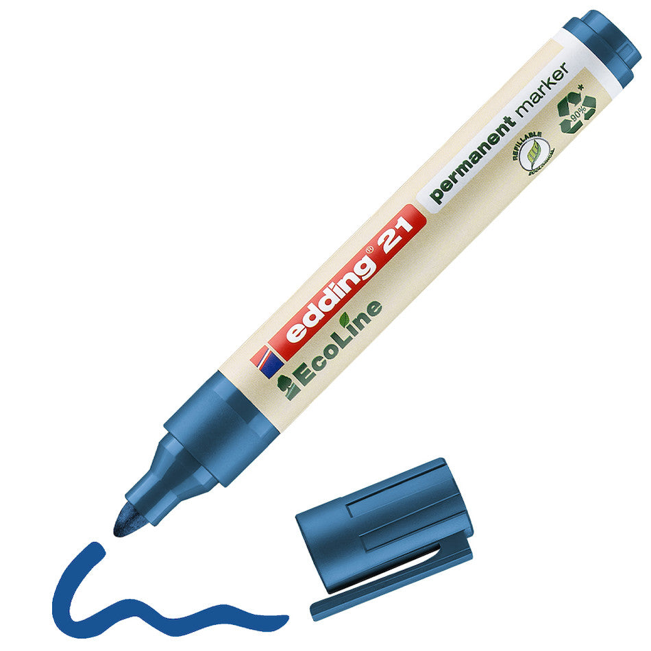 edding EcoLine 21 Permanent Markers - 12 Pack, Non-Toxic, Quick-Drying Ink for Office, School & Home Use - Ideal for Labeling, Crafting & Organizing