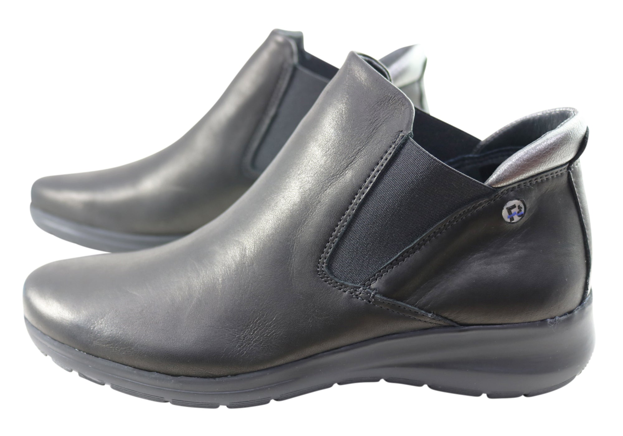 Flex & Go Yorka Women's Comfort Leather Ankle Boots - Made in Portugal - Stylish & Comfortable for Work, Travel & Everyday Wear