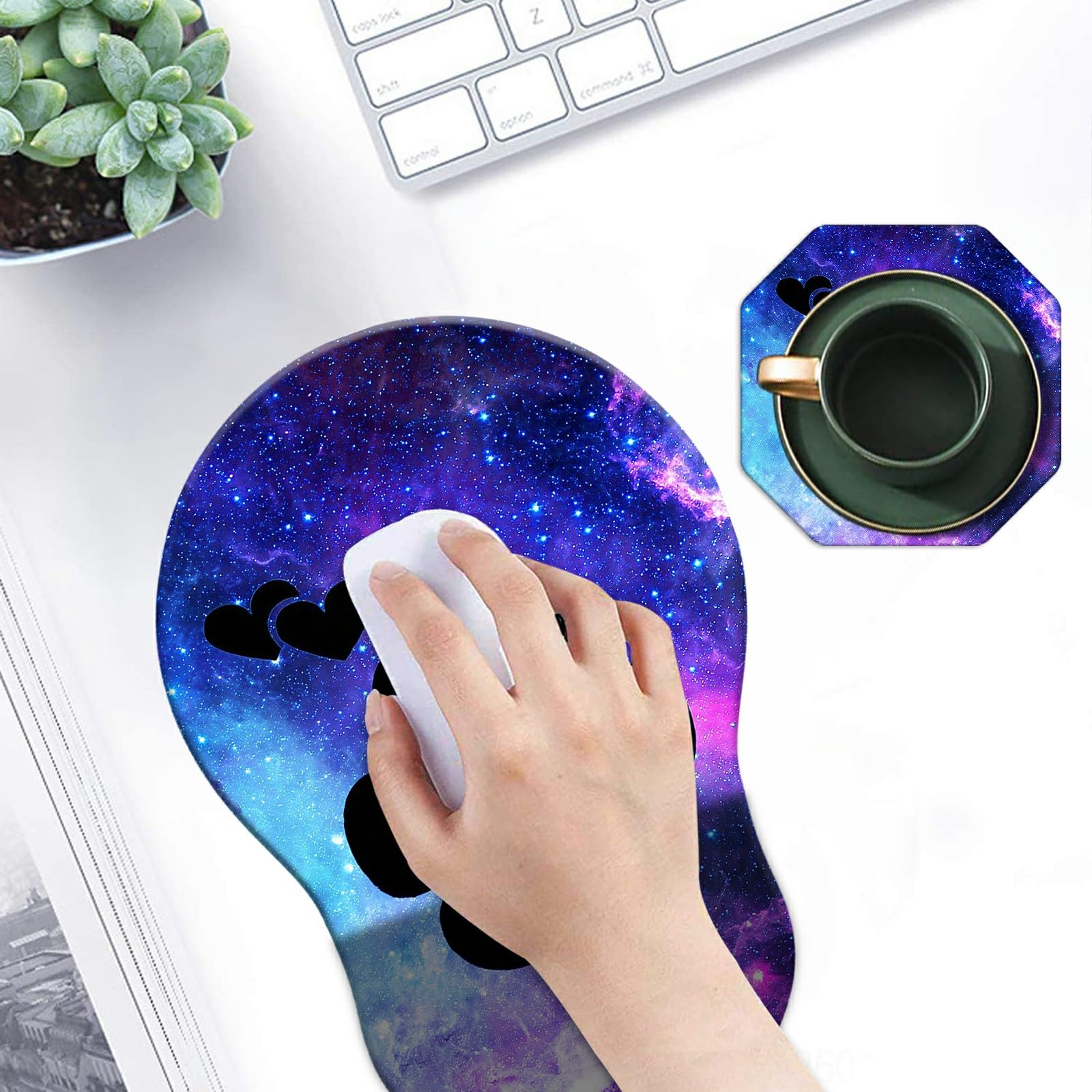 Ergonomic Mouse Pad with Wrist Support - Cute Dog Paws Pattern Gel Gaming Mousepad for Laptop & Computer - Comfortable Office & Home Work Accessory - Perfect for Gaming, Programming and Long Working Hours