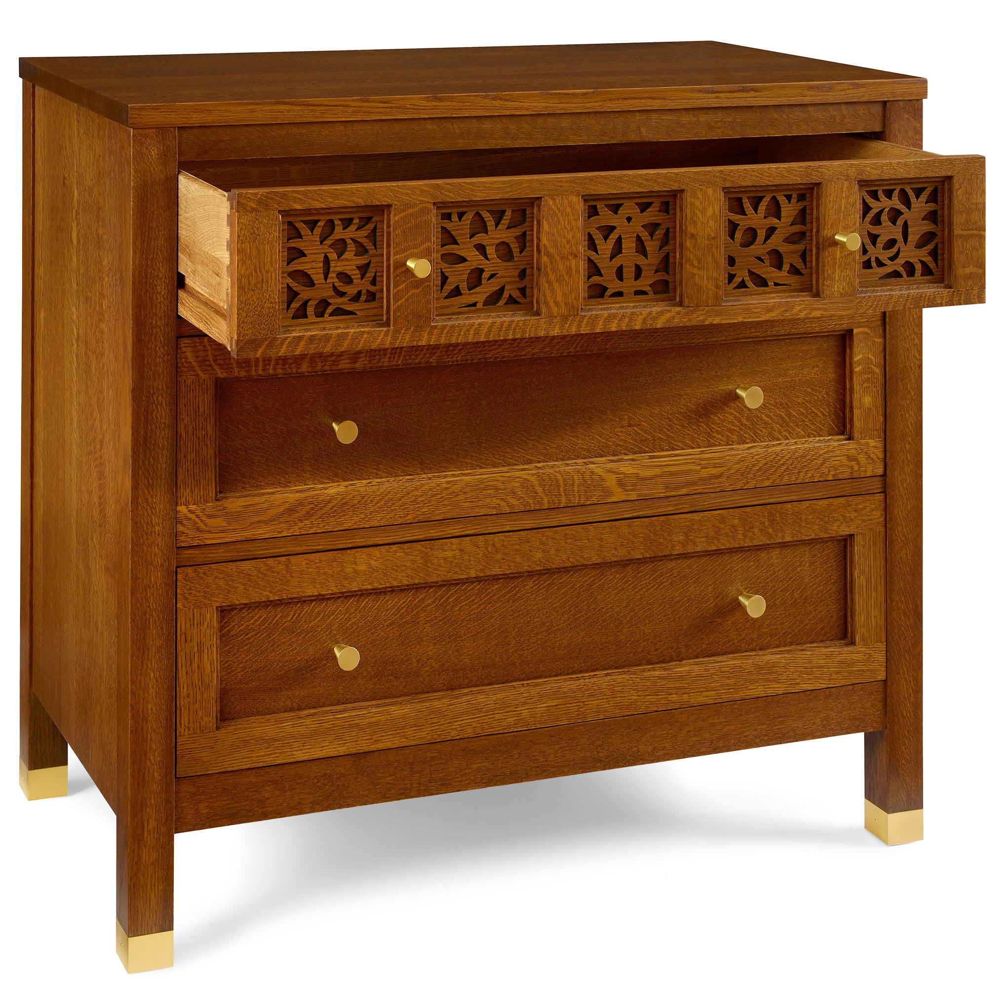 Surrey Hills 3-Drawer Wooden Chest - Stylish Storage Solution for Bedroom, Living Room & Office Organization
