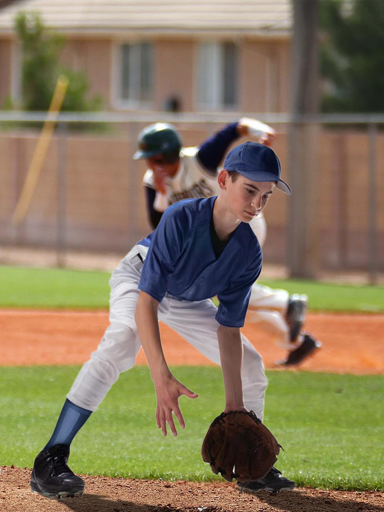 Baseball Socks & Belt Set for Youth & Adults - 2 Pairs Softball Socks + 1 Elastic Waist Belt - Comfortable Athletic Combo for Baseball, Softball & Sports Training