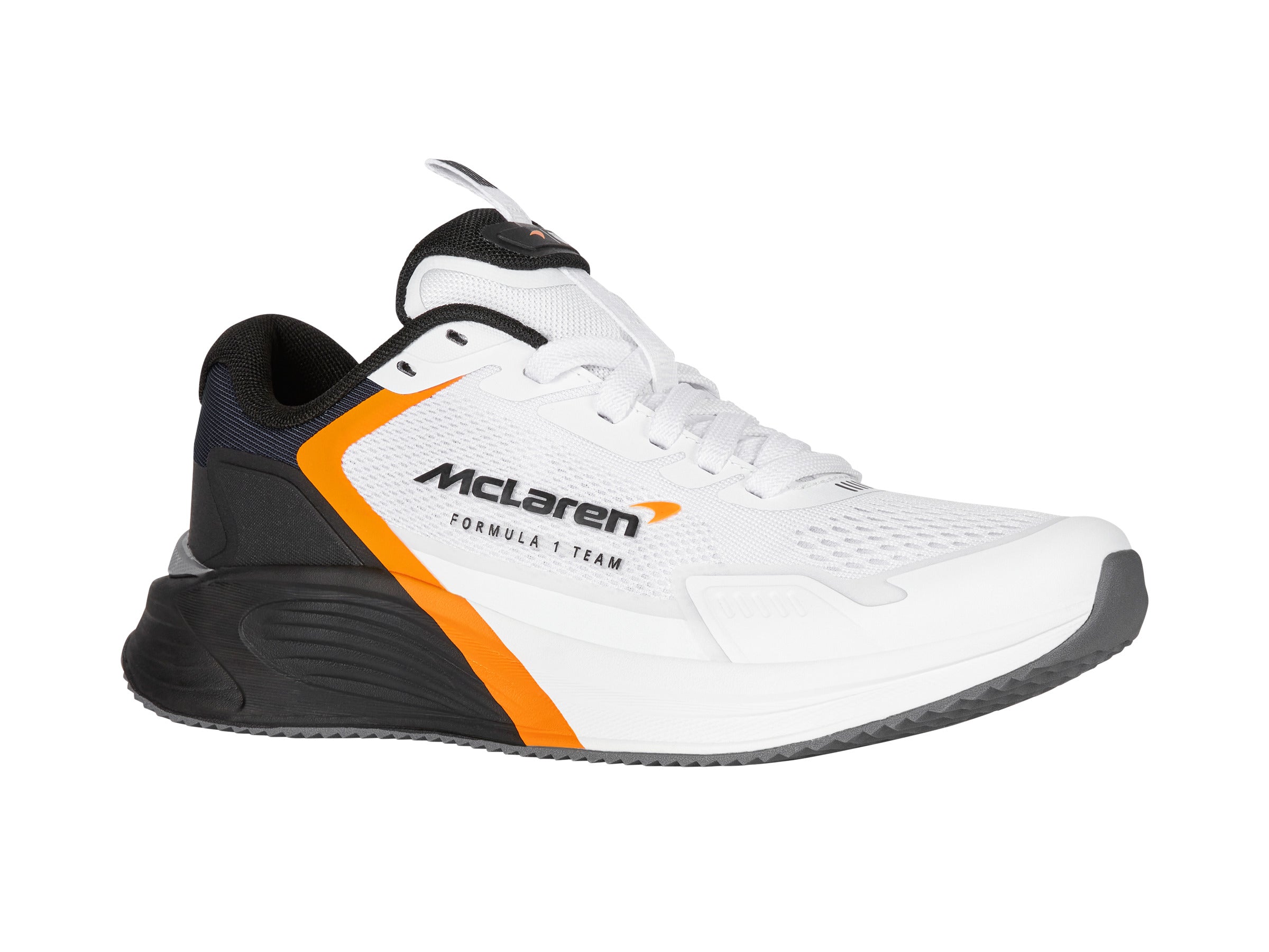 AERO ACTIVE II X MCLAREN F1 Team Running Shoes - White/Black/Papaya - Lightweight Performance Sneakers for Men | Perfect for Jogging, Gym Workouts & Casual Wear