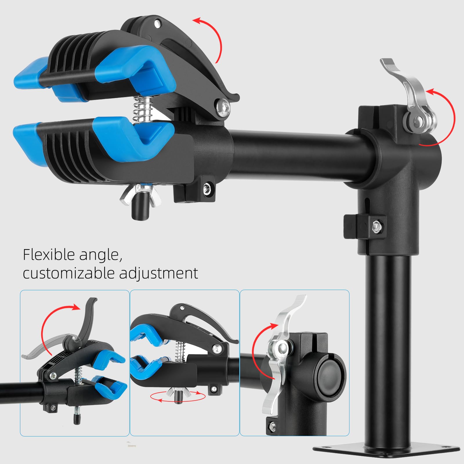 Urban Deco Bike Repair Stand - Heavy Duty Wall Mounted & Bench Mount Bike Work Stand for Road & Mountain Bikes | Bicycle Maintenance Rack & Clamp | Perfect for Home Garage, Bike Shops & Outdoor Repairs