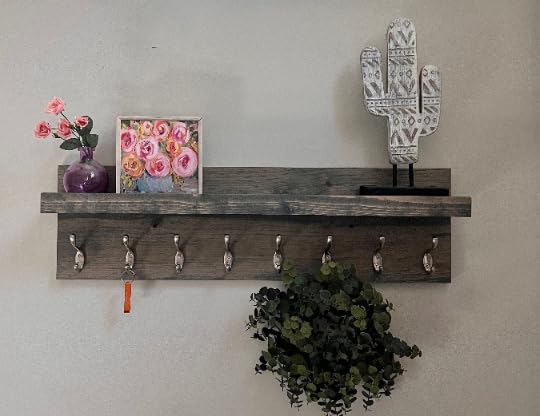 Wall Mounted Coat Rack with Shelf - Adjustable Length Entryway Organizer & Towel Hanger for Hallway, Bedroom or Bathroom Storage