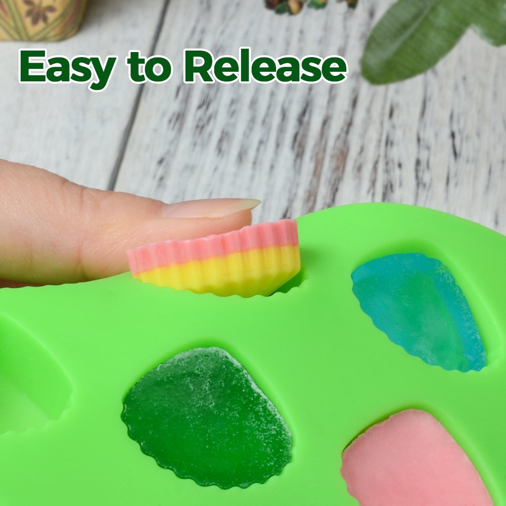 Premium Silicone Chocolate & Gummy Candy Molds Set - Nonstick Ice Cube Tray with Hearts, Stars & Shell Shapes for DIY Desserts, Party Treats & Baking Decorations